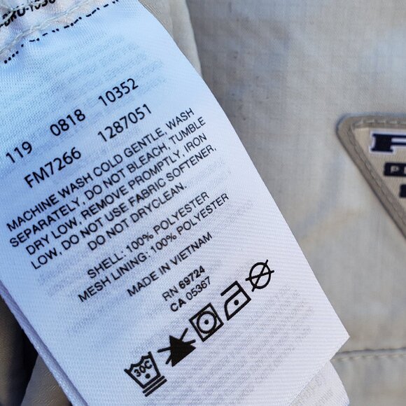 BNWT Columbia Tamiami II Short Sleeve IN FOSSIL (XXL/2TG) - Picture 6 of 8